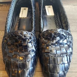 Mens Moreschi Woven Italian Leather Loafers